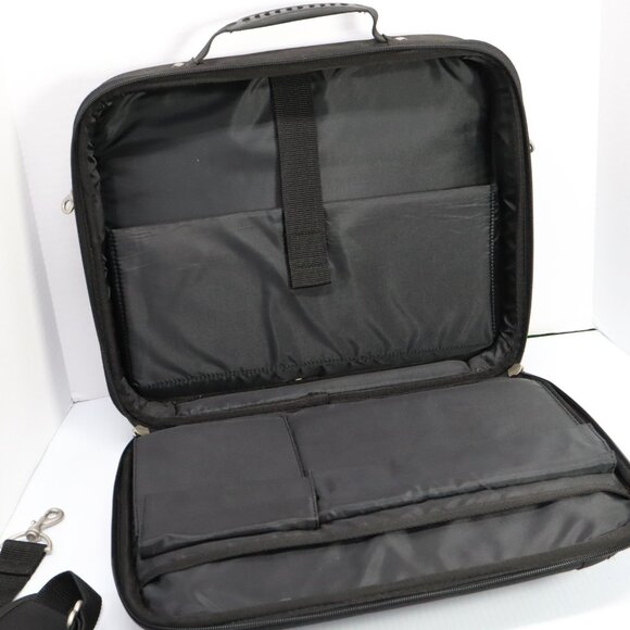 Samsonite Laptop Bag Briefcase Soft Messenger Black w/ Strap - Picture 13 of 16